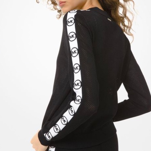 MICHAEL KORS Logo Tape Mesh Joggers + Bomber Track jacket Suit - Picture 4 of 5